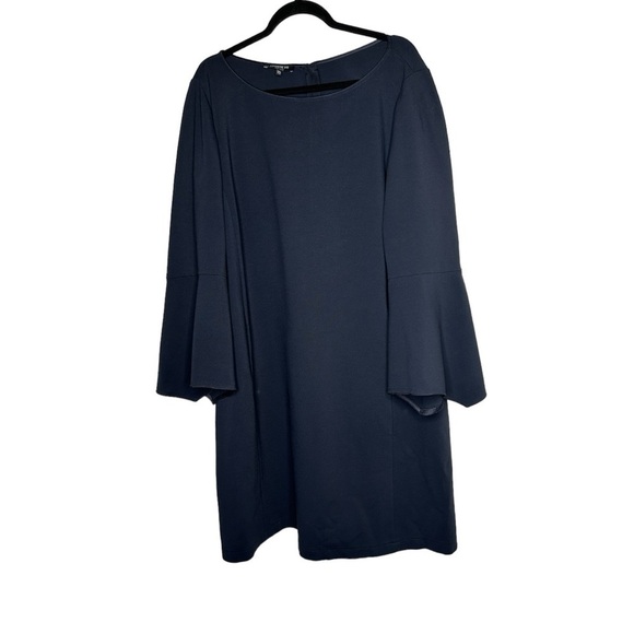 LAFAYETTE 148 NY Paloma Ponte Knit Sheath Dress Shift Bell Sleeve Career Work - Picture 3 of 11